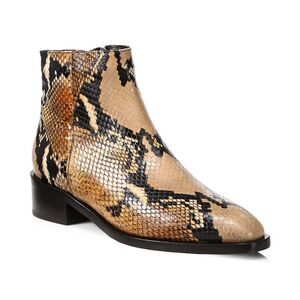 Aquatalia Faelynn snakeskin embossed leather ankle boots